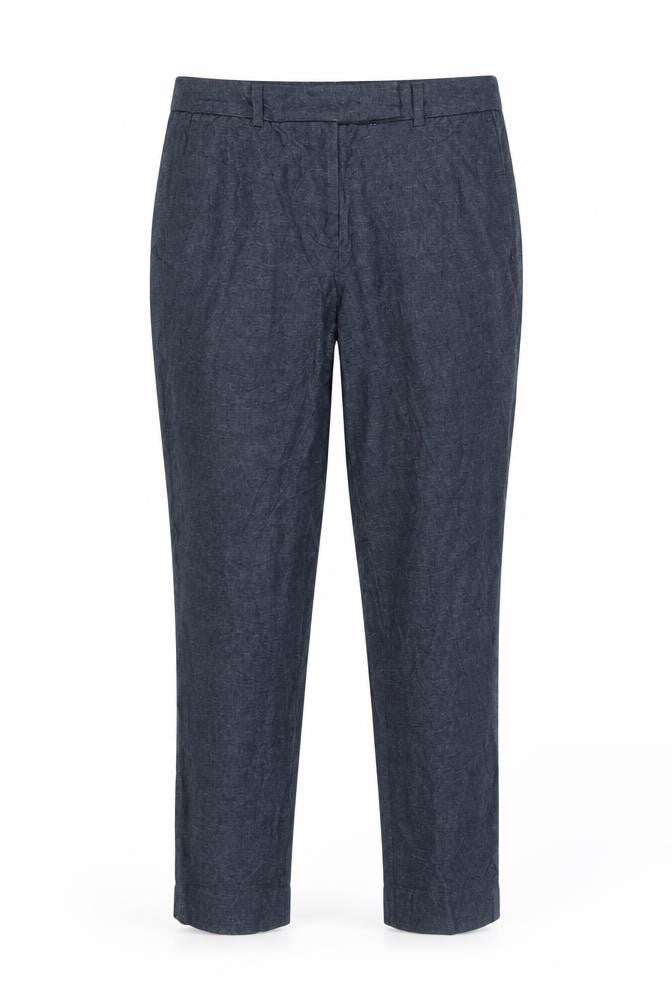 Marks and Spencer Women Blue Short Cropped Chino Trousers UK 10