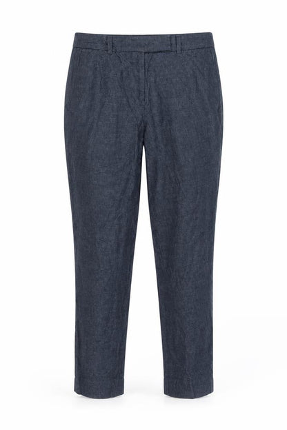 Marks and Spencer Women Blue Short Cropped Chino Trousers UK 10