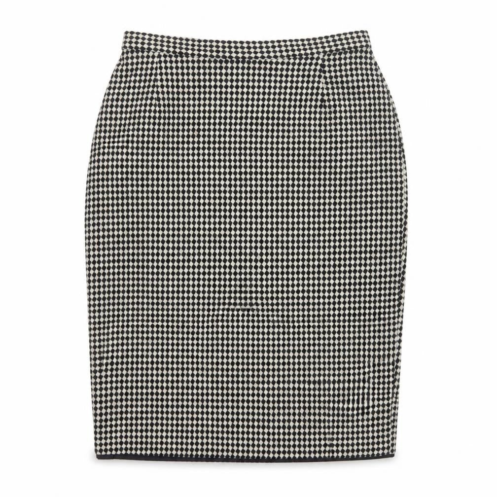 Marks and Spencer Women’s Black Wool Check Pencil Skirt UK 14