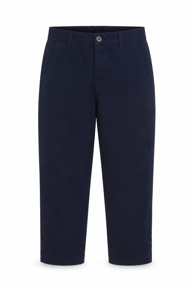 Principles Women Navy Blue Cotton Blend Chino Trousers Size 10