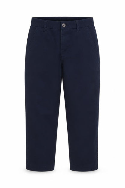 Principles Women Navy Blue Cotton Blend Chino Trousers Size 10