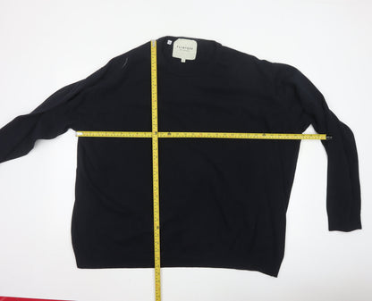 Flintoff by Jacamo Men's Black 5XL Wool Crew Neck Jumper