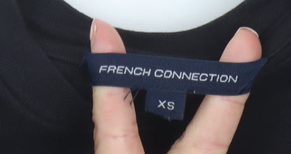 French Connection Women's Black XS Cotton Graphic T-Shirt