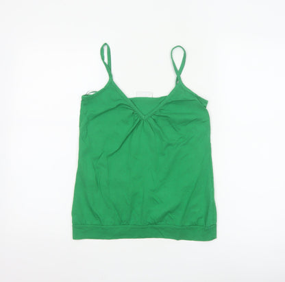 Miss Selfridge Women's Green Cotton Camisole Top Size 10