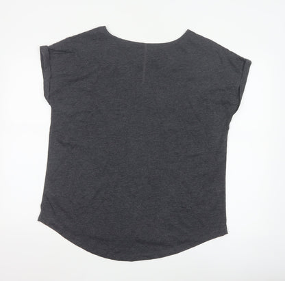 Next Women’s Grey Sequin Star T-Shirt Size 16 Casual Top