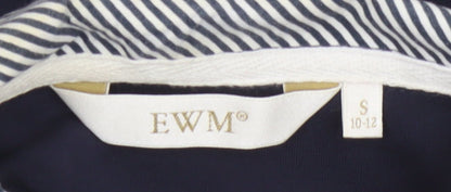 EWM Women Blue Short Sleeve Cotton Polo Shirt Size S 10-12