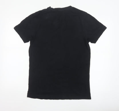 Mister Tee Men's Black Graphic Crew Neck Short Sleeve T-Shirt Size M