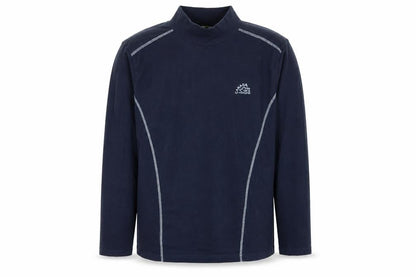 Atlas For Men Navy Long Sleeve Cotton Mock Neck Top Size S