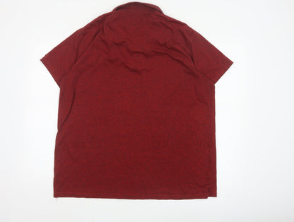 Easy Men’s Red Short Sleeve Polo Shirt XXL Cotton Blend Classic Fit