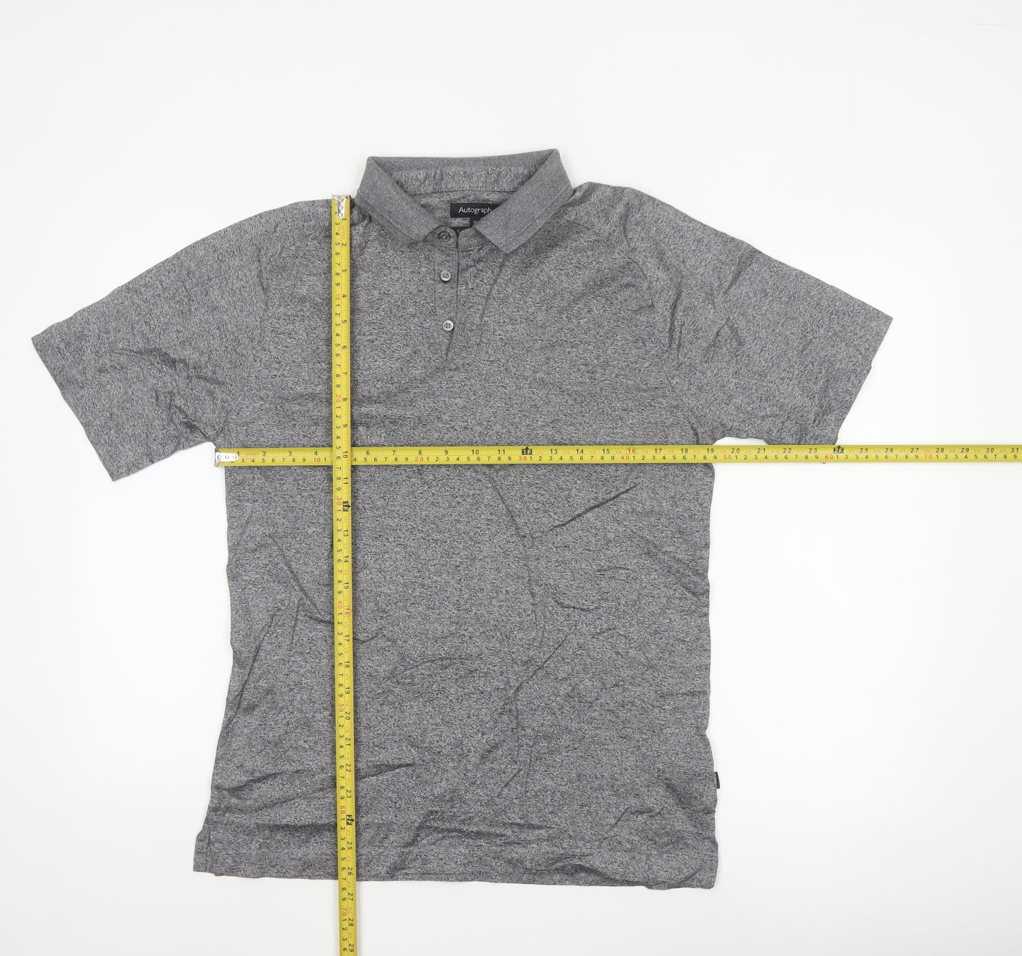 Marks and Spencer Autograph Men’s Grey Supima Cotton Polo Shirt Size M