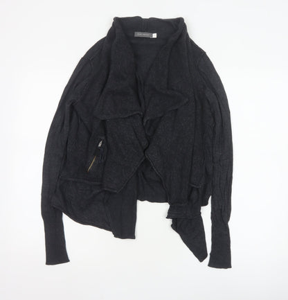 Mint Velvet Women's Black Size 8 Open Front Knit Cardigan