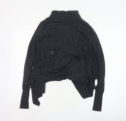 Mint Velvet Women's Black Size 8 Open Front Knit Cardigan