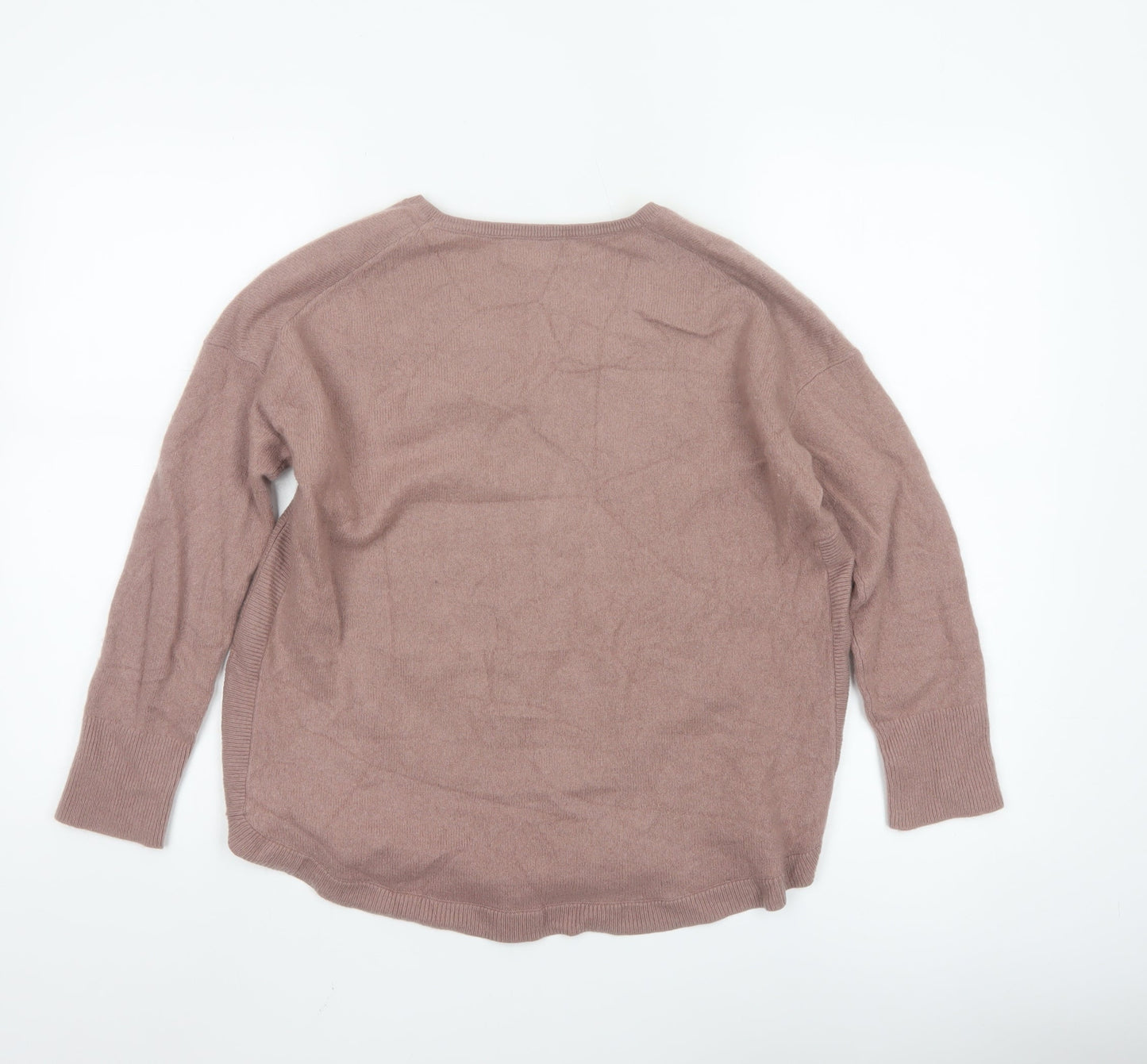 The White Company Women’s Brown Cashmere V-Neck Jumper Size S