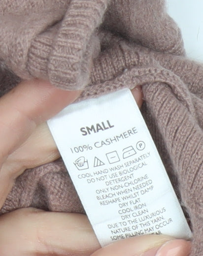The White Company Women’s Brown Cashmere V-Neck Jumper Size S