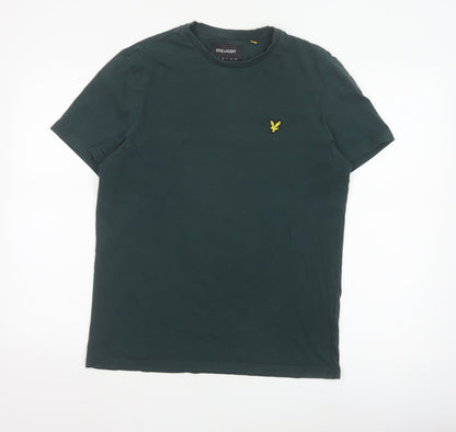 Lyle & Scott Men's Green Cotton Crew Neck Short Sleeve T-Shirt Size M