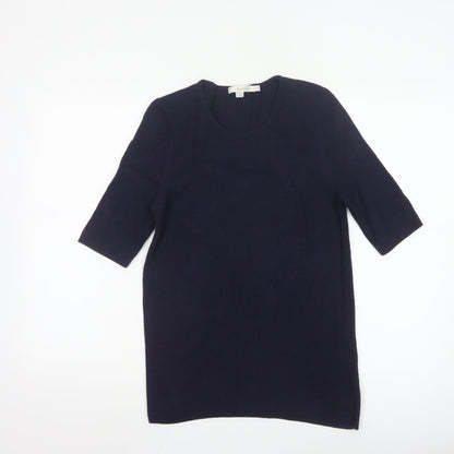 Boden Women’s Navy Blue Wool Knit Short Sleeve Jumper UK 16