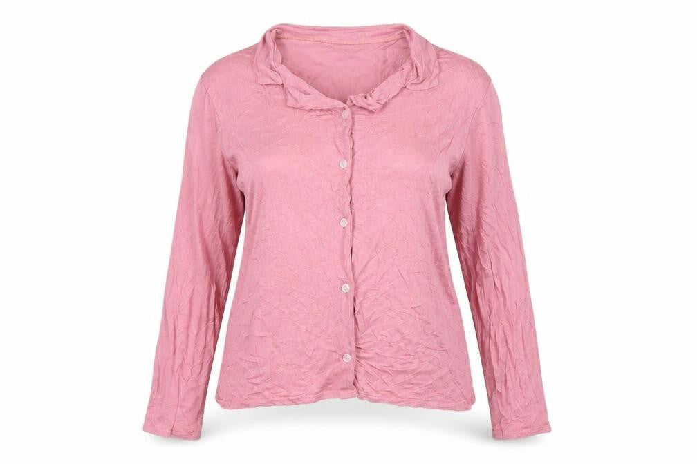 Boohoo Women’s Pink Long Sleeve Button-Up Shirt UK 6
