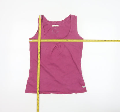 White Stuff Women’s Pink Cotton Scoop Neck Tank Top Size 12