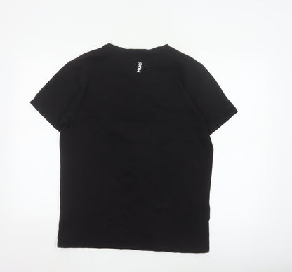 Huel Men's Black Short Sleeve Cotton Crew Neck T-Shirt M