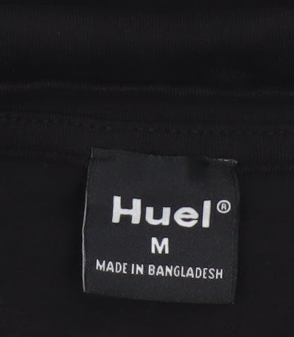 Huel Men's Black Short Sleeve Cotton Crew Neck T-Shirt M