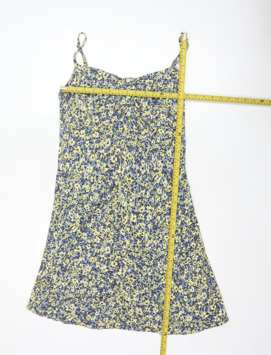 Marks and Spencer Per Una Women's Multicoloured Floral V-Neck Slip Dress Size 16
