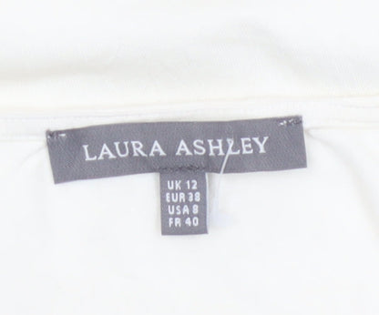 Laura Ashley Women’s Ivory Lace Sleeveless Blouse UK 12