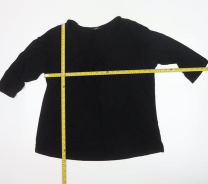 Marks and Spencer Women’s Black 3/4 Sleeve Tunic Blouse UK 22