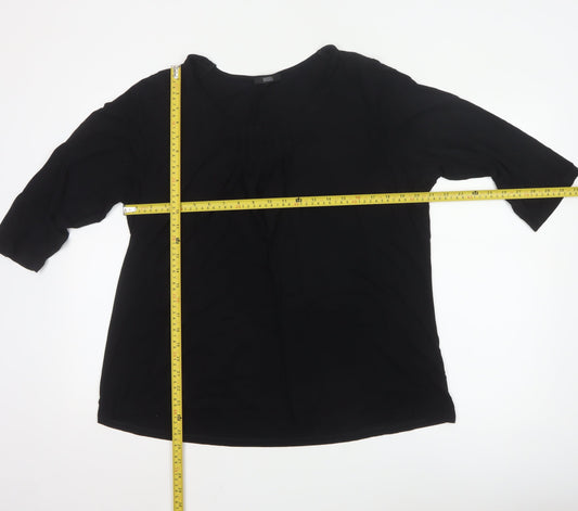 Marks and Spencer Women’s Black 3/4 Sleeve Tunic Blouse UK 22
