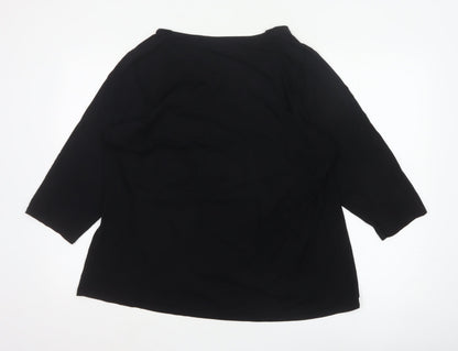 Marks and Spencer Women’s Black 3/4 Sleeve Tunic Blouse UK 22