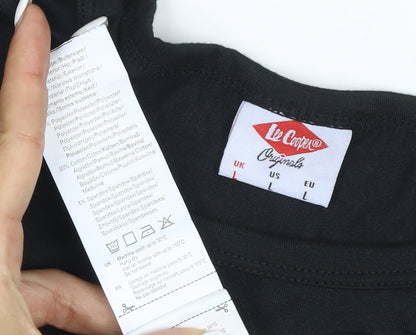 Lee Cooper Men's Black L Short Sleeve Crew Neck T-Shirt