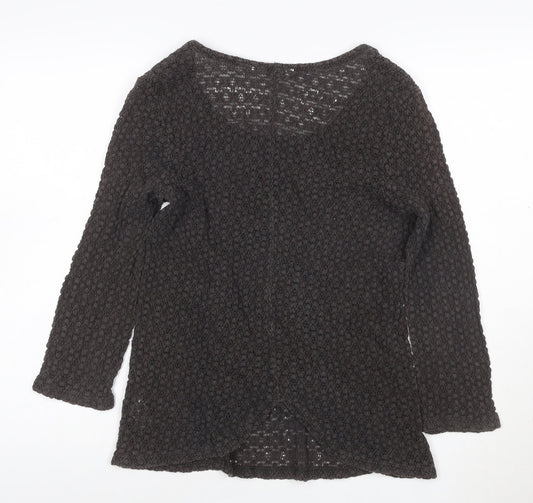 FatFace Women Brown Knit Cotton Pullover Jumper Size 14