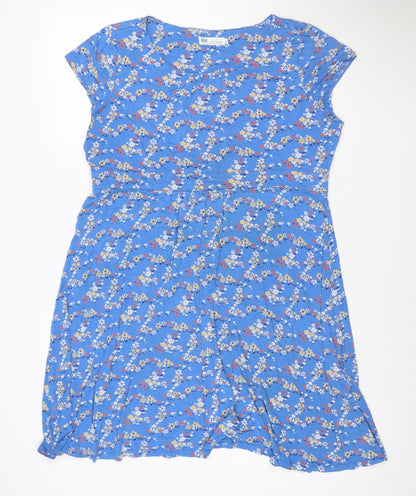 Seasalt Cornwall Women’s Blue Floral Fit & Flare Dress Size 12