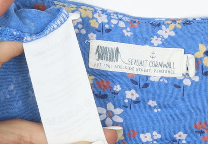 Seasalt Cornwall Women’s Blue Floral Fit & Flare Dress Size 12