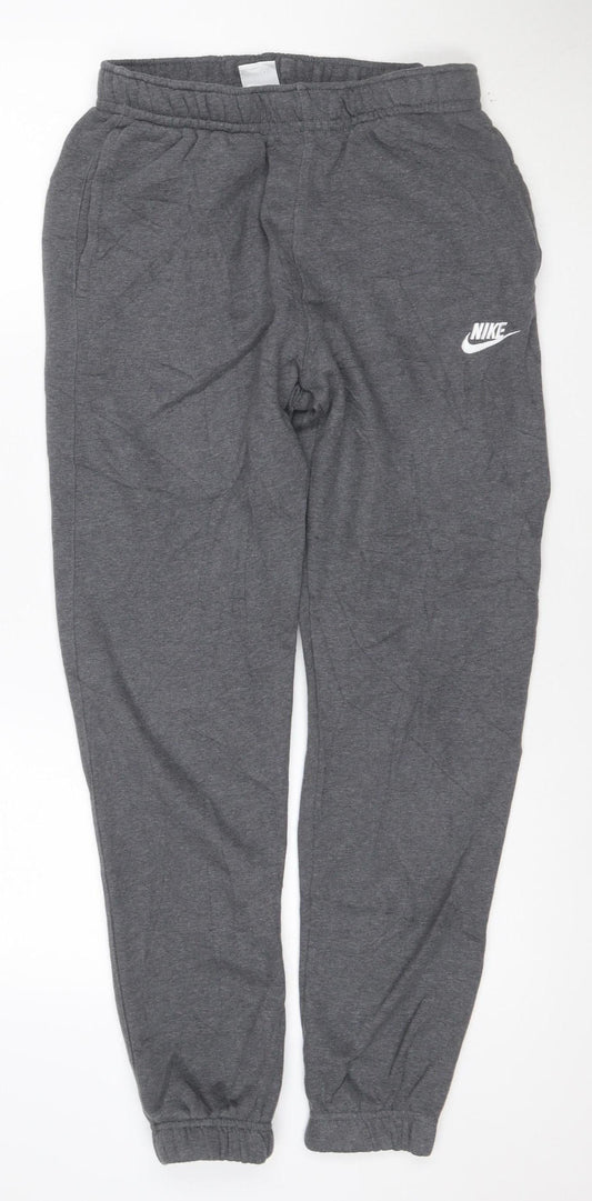 Nike Men's Grey Jogger Sweatpants Small Regular Fit Cotton Blend
