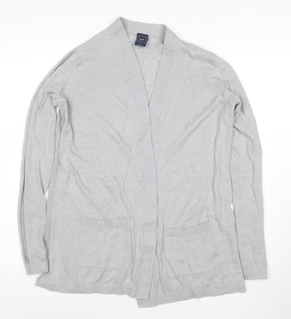 GAP Women's Grey V-Neck Open Knit Long Sleeve Cardigan Size S