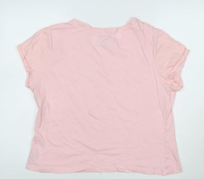 Friends Women's Pink Short Sleeve Cotton T-Shirt Size L