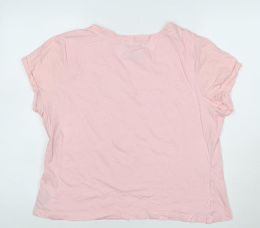 Friends Women's Pink Short Sleeve Cotton T-Shirt Size L