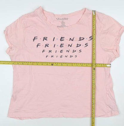 Friends Women's Pink Short Sleeve Cotton T-Shirt Size L