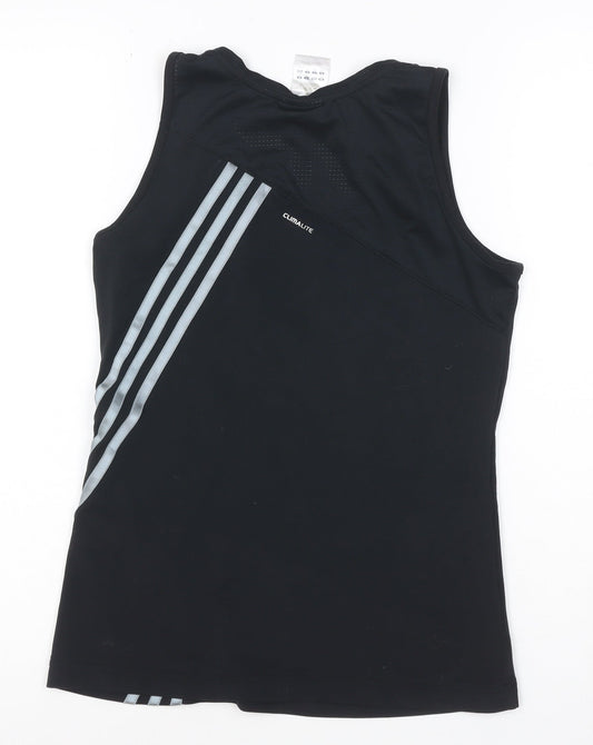 adidas Womens Black Climalite V-Neck Tank Top Size 12 Gym Fitness