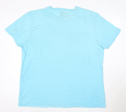 North Coast Men's Blue 2XL Cotton Graphic Crew Neck T-Shirt