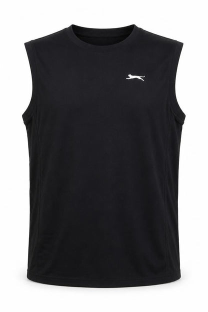 Slazenger Men's Black Sleeveless Crew Neck Athletic T-Shirt Size L