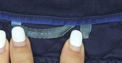 Sandwich Women’s Navy Blue S Shift Dress 3/4 Sleeve Cotton Blend
