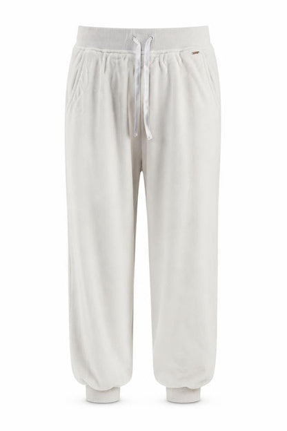 Marks & Spencer Women Beige Velour Joggers Size 10 Elastic Waist Pockets