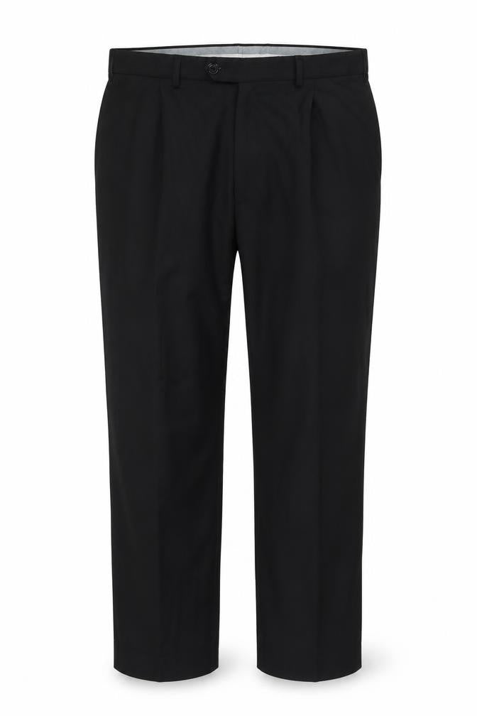 Marks and Spencer Men's Black Regular Fit Wool Blend Dress Trousers 38W 29L