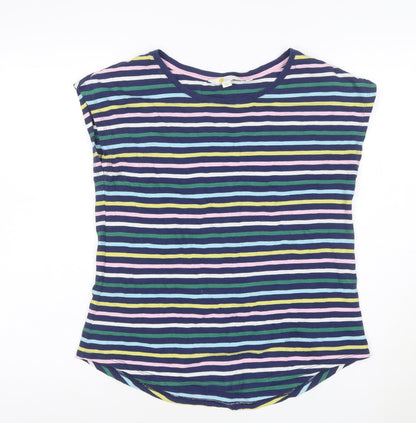 Boden Women's Multicoloured Striped Cotton T-Shirt Size S