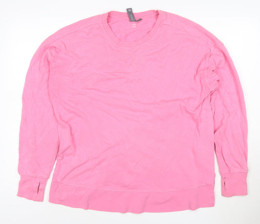 Sweaty Betty Womens Pink Long Sleeve Crew Neck Pullover Sweatshirt Size 12