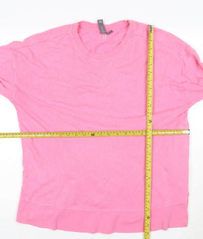 Sweaty Betty Womens Pink Long Sleeve Crew Neck Pullover Sweatshirt Size 12