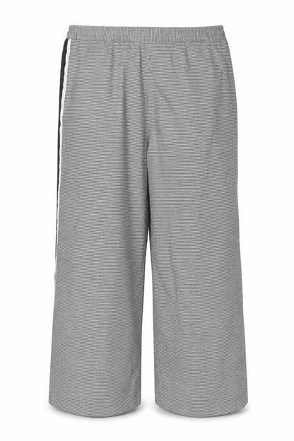 Marks and Spencer Womens Black Houndstooth Wide-Leg Slim Trousers Size 16