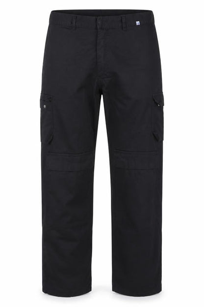 ISA LEA Group Mens Black Cargo Work Trousers Size L Regular Fit