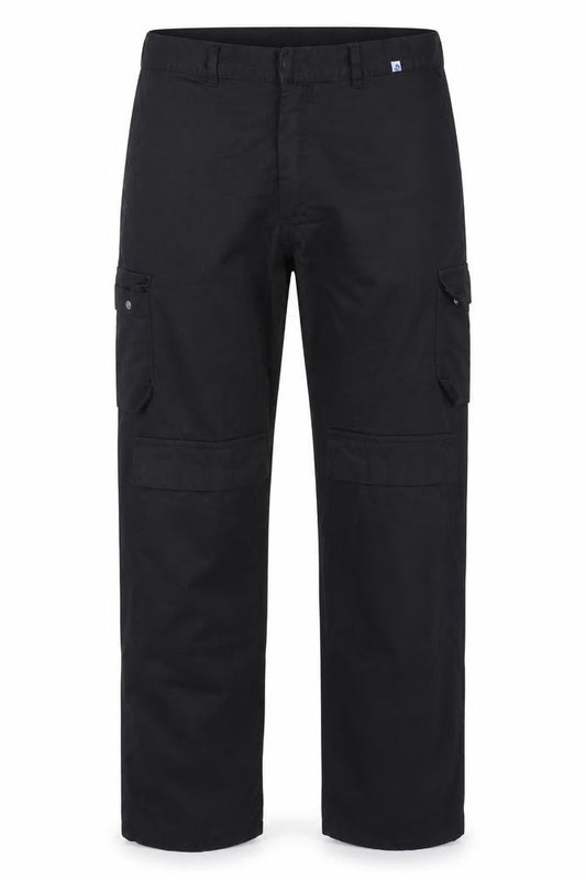 ISA LEA Group Mens Black Cargo Work Trousers Size L Regular Fit
